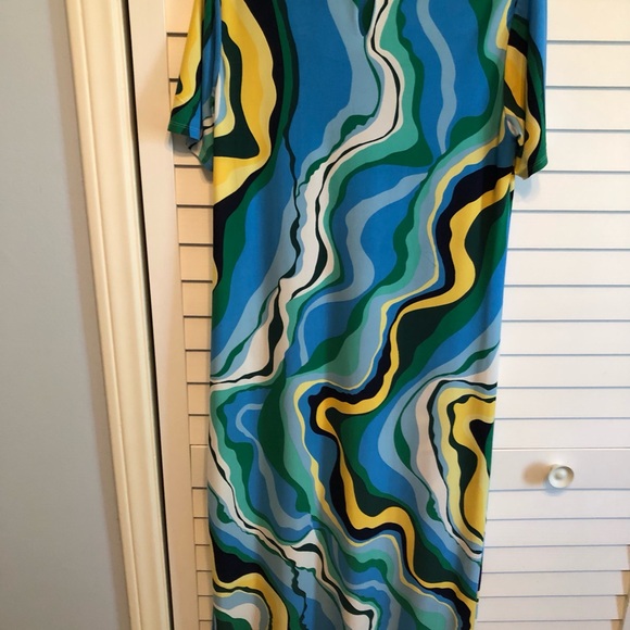 Donna Morgan Multicolor Wave Pattern Dress - Picture 5 of 5